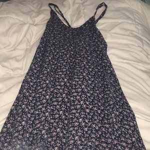 Floral shoulder showing dress
